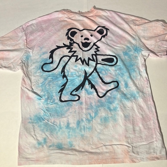 Grateful Dead mens t-shirt large XL cotton candy clouds tie dye pink blue tee - Picture 3 of 5